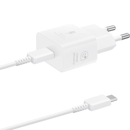 Samsung EP-T2510X Caricatore Originale da 25W, Porta USB-C (con Cavo), Bianco