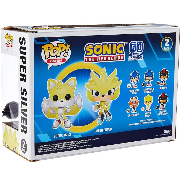 Funko Pop Games Sonic - Super Tails E Super Silver 2 Pack Gico Vinyl Figure Film