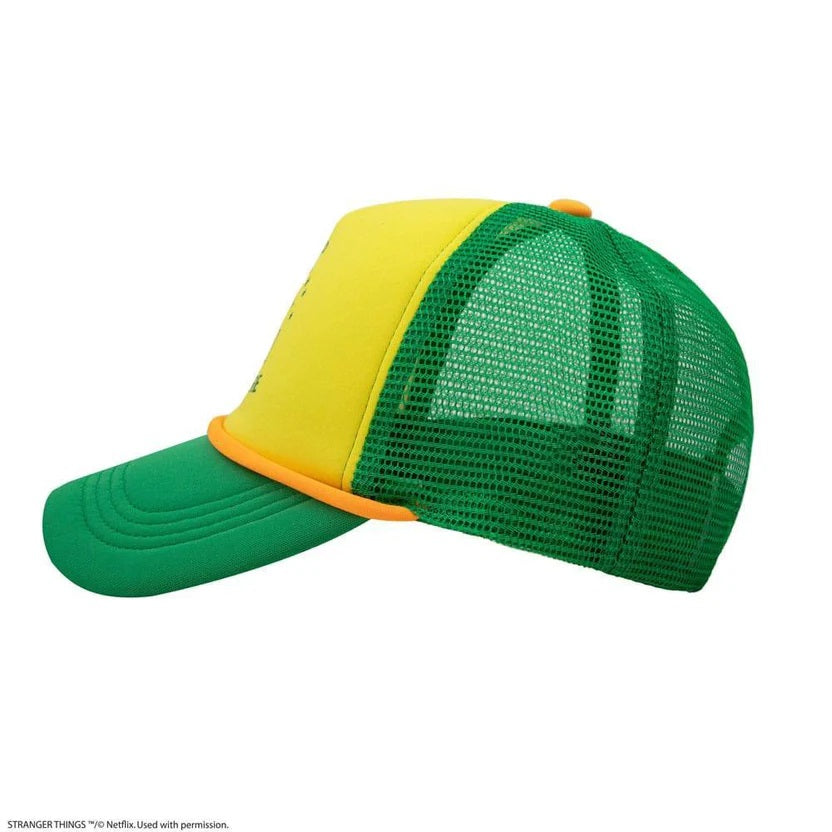 Cinereplicas - Stranger Things (Camp Know Where) Cappellino Ufficiale Strapback - Berretto Cappello Trucker con Visiera Curva Stile Baseball Basket Cap