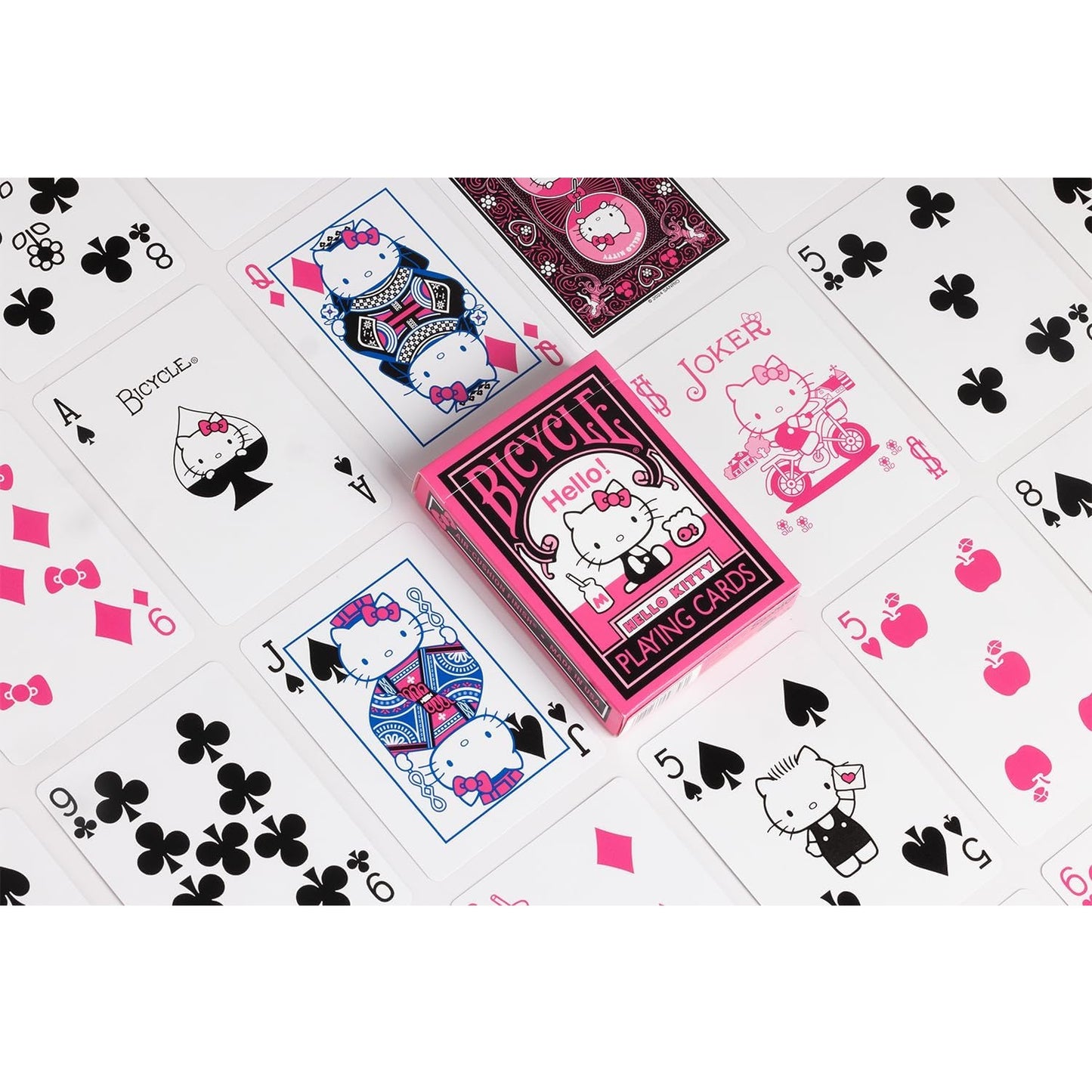 Bicycle - Hello Kitty (Black and Pink) Sanrio - Playing Cards - Mazzo di Carte da Collezione, Poker, Magia e Cardistry basato sul famoso Anime Manga Giapponese