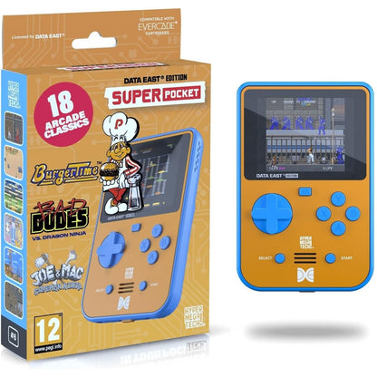 Super Pocket (Data East® Edition) - Console Portatile con 18 giochi Arceda classici