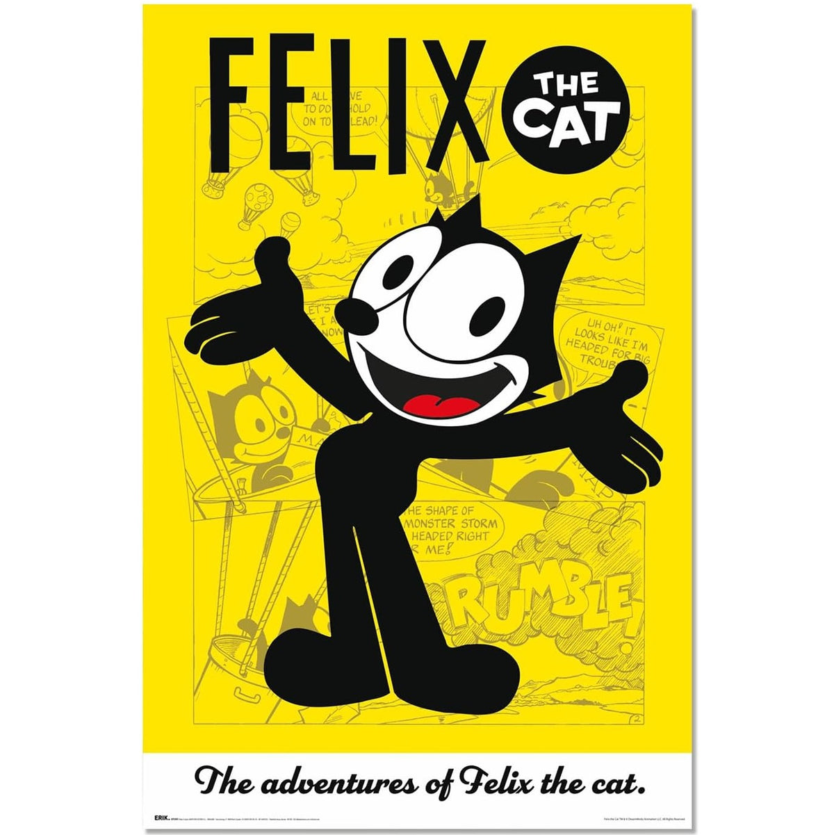 Maxi Poster (Felix the Cat) da parete per Cameretta Bambini Incorniciabile 91x61 cm