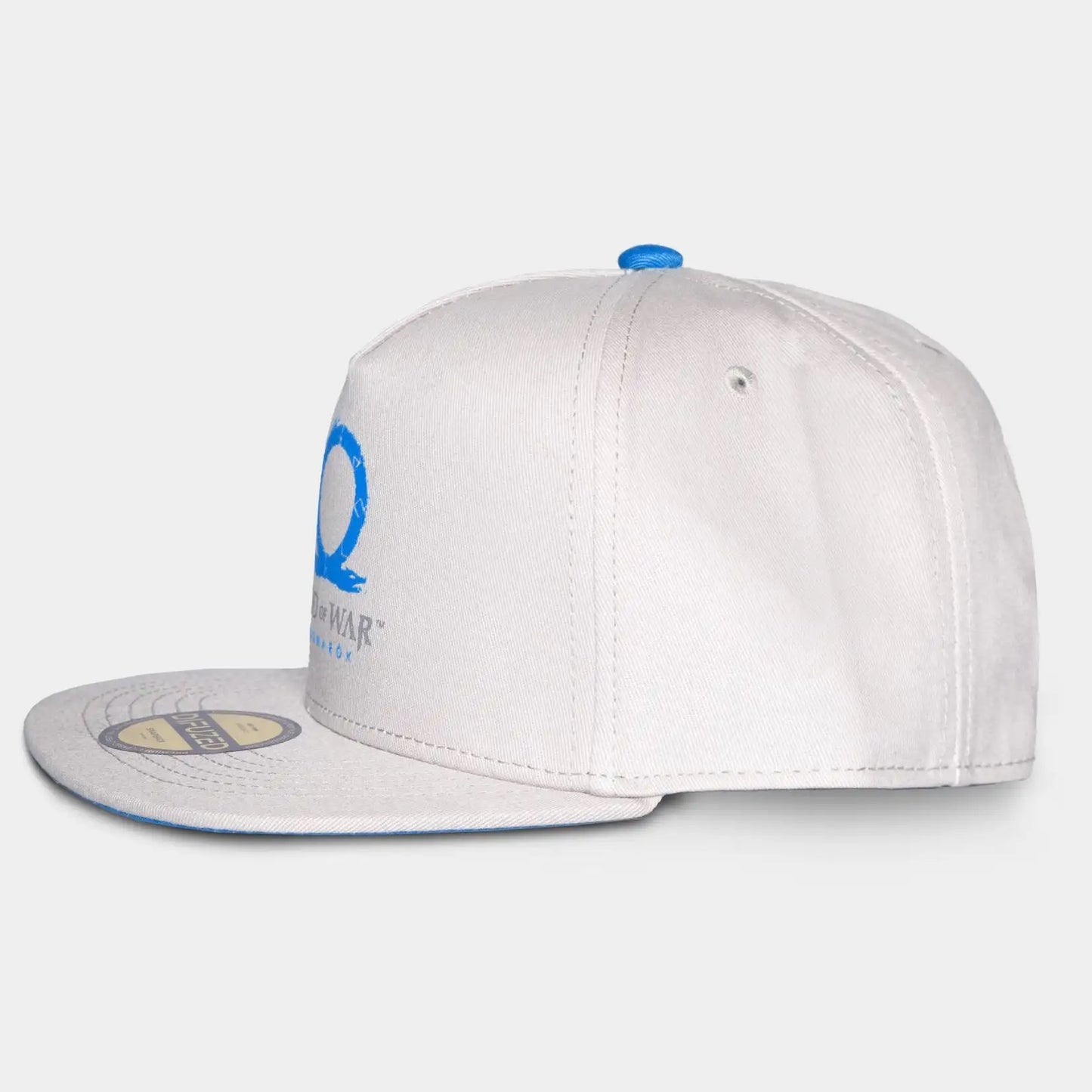 Difuzed - God of War (Ragnarok) Logo Ufficiale Strapback/Snapback - Berretto Cappello con Visiera Dritta Cappellino Stile Basket/Baseball Cap Grigio