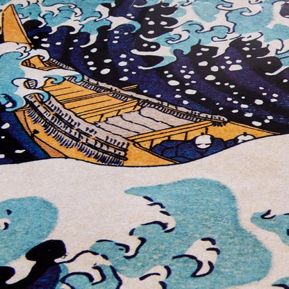 Maxi Poster Artistico Hokusai (La grande Onda di Kanagawa) Incorniciabile 91x61cm