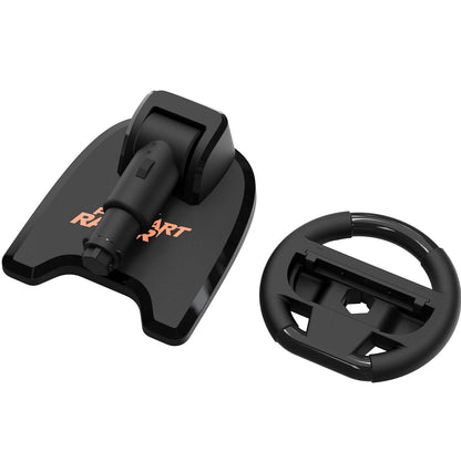 SUBSONIC - Volante da corsa Pro Kart Racer per Joy-Con Nintendo Switch e Switch 2 - Volante pieghevole con supporto e ventosa compatibile con Joycon Switch e Switch 2 - Nero