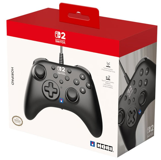 Hori Horipad (Black) Controller Wired Cablato Nintendo Switch - Switch 2 - PC