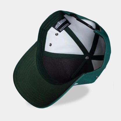 Difuzed - My Hero Academia (Katsuki Bakugo) Logo Ufficiale Strapback/Snapback - Berretto Cappello con Visiera Curva Cappellino Stile Basket/Baseball Cap Verde