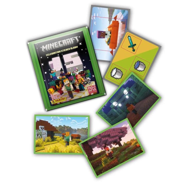 Panini Minecraft Celebration Starter Pack Sticker Album +5 Bustine - 25 Figurine
