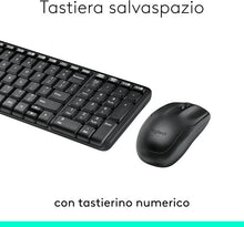 Logitech Mk220 Kit Tastiera E Mouse Wireless Computer Pc Layaout Italiano Qwerty