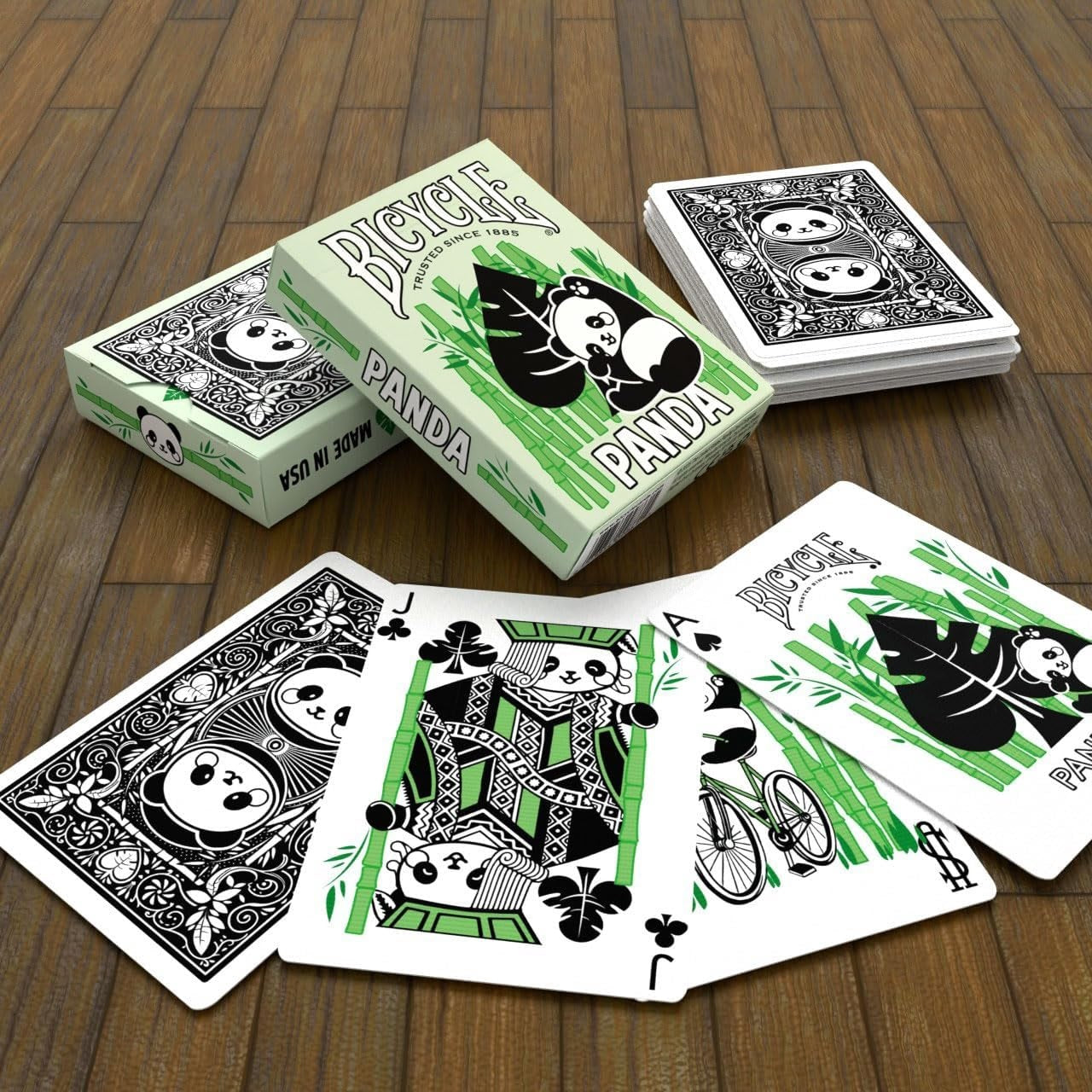 Bicycle - Panda - Playing Cards - Mazzo di Carte da Collezione, Poker, Magia e Cardistry basato sui famosi e simpatici Animali