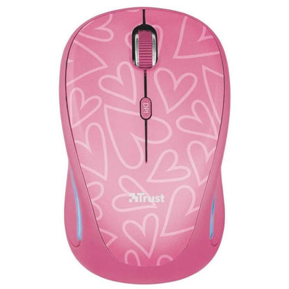 Trust Yvi Fx Rosa Wireless Mouse Illuminato Led Ambidestro Ottico Pc Mac 1600Dpi