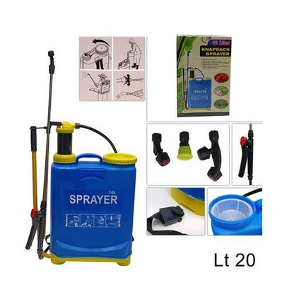 SPRAYER - Pompa Irroratrice a Spalla Manuale Lancia Nebulizzatore a Pressione per disinfestazioni e giardinaggio 16 Litri