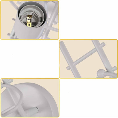 Universo - Applique da Parete Decorativo a Forma di Omino - Lampada da Muro in Metallo con Attacco E27 per Arredo Casa Soggiorno Ingresso (Omino sulla Scala Bianco)