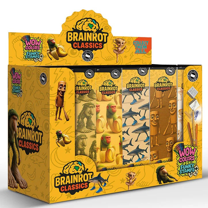 BRAINROT Classics - Colors & Funky Stamps Pennerelli Stampi (bombardilo Cocodrilo) 3+ Giotto Fila Made in Italy Set Regalo Bambini Natale Pasqua