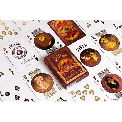Bicycle - Disney (The Lion King) Playing Cards - Mazzo di Carte da Collezione, Poker, Magia e Cardistry basato sul famoso film di Animzione Disney (Il Re Leone)