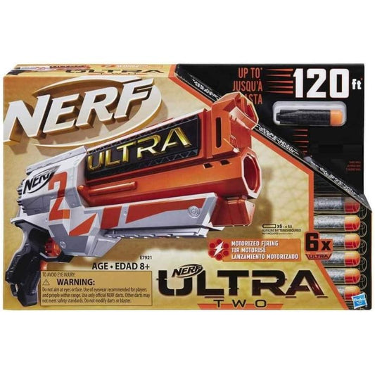 Hasbro - Nerf Ultra Two Pistola Giocattolo Fucile Motorizzato 6X Spara Dardi 25M