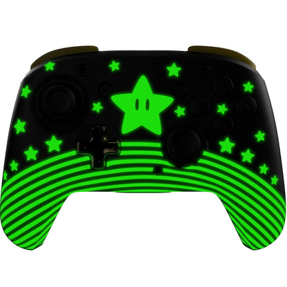 Turtle Beach - Rematch - Super Mario (Mario Star) Glow In the Dark - Controller da gaming wireless per Nintendo Switch 2, Funziona anche con Nintendo Switch/Oled/Lite - Pulsante C non disponibile.