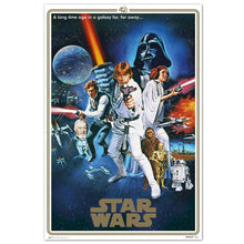 Maxi Poster - Locandina Film - Star Wars (Classic 40th Anniversary One Sheet B) TV Cinema Cult, Arte Incorniciabile da Pub, Casa, Ufficio, Locanda, Nerd, Licenza Ufficiale  91x61 cm