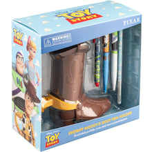 Portapenne - Disney Pixar (Toy Story) Stivale di Woody + Set Cancelleria Porta Penne Matite Ufficiale 18 x 16,3 x 8,5 cm