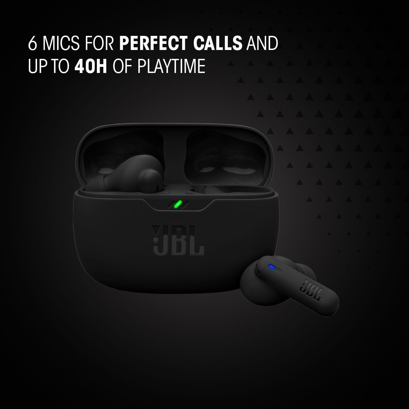 Jbl Auricolari (Wave Beam 2) Perfect Fit, In-Ear, Ip54, Cuffie Connessione Multipoint Bluetooth True Wireless Senza Filo, Cancellazione del Rumore, 40 ore di autonomia,White/Bianco