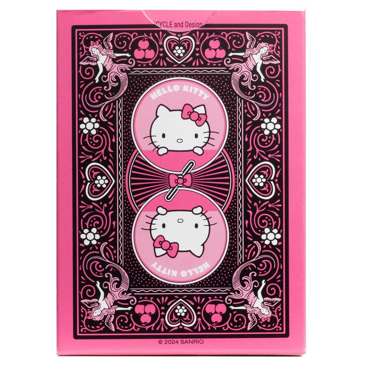 Bicycle - Hello Kitty (Black and Pink) Sanrio - Playing Cards - Mazzo di Carte da Collezione, Poker, Magia e Cardistry basato sul famoso Anime Manga Giapponese