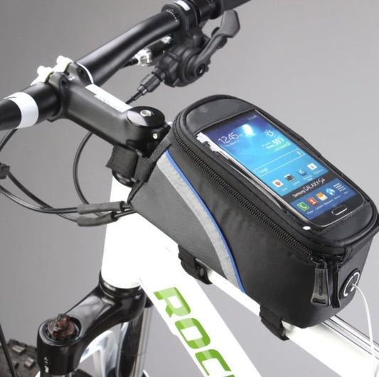 BORSA IMPERMEABILE PORTA OGGETTI SMARTPHONE CELLULARE PER TELAIO BICI BICICLETTA