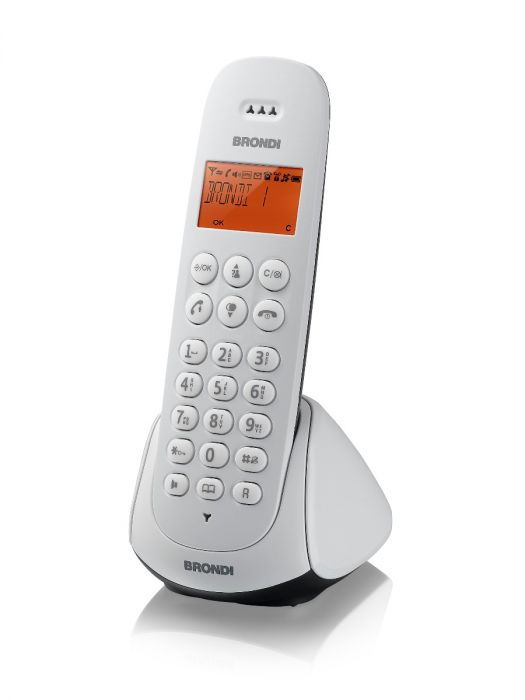 Telefono Cordless Brondi Adara Senza Filo Portatile Ufficio Casa Hotel Negozio