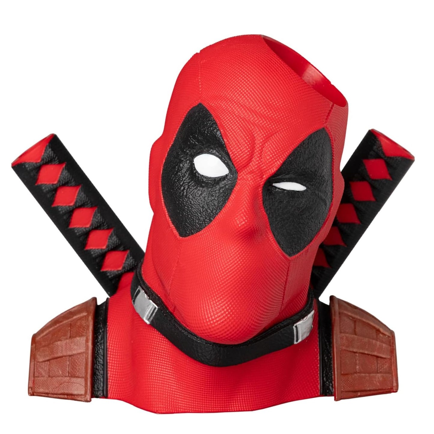 Portapenne da Scrivania Marvel (Deadpool) Gadget 3D - Porta Penne Decorativo in Resina con Scomparto Interno | Cancelleria (9,8 x 16,3 x 9,8 cm)