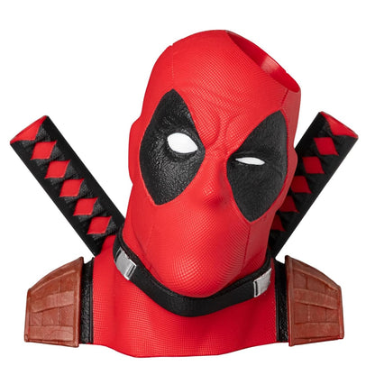 Portapenne da Scrivania Marvel (Deadpool) Gadget 3D - Porta Penne Decorativo in Resina con Scomparto Interno | Cancelleria (9,8 x 16,3 x 9,8 cm)