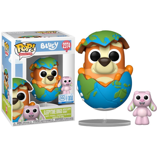 Funko Pop ! Animation Bluey - (2374) Sleepytime Bingo w/Floppy Bunny Figure 9Cm (PREORDER)