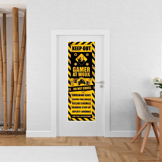 Maxi Poster XXL Porta o Parete (Gameration Gaming Caution) Incorniciabile per Cameretta Gamer, Gadget, Ufficio 53x158 cm