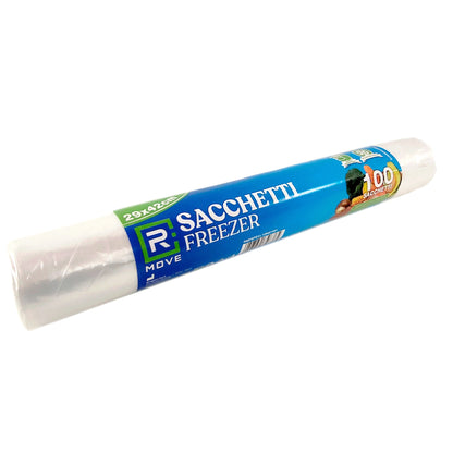 3 Rotoli da 100 Buste Sacchetti 29x42 Sacchi Freezer Alimenti Congelatore Frigo