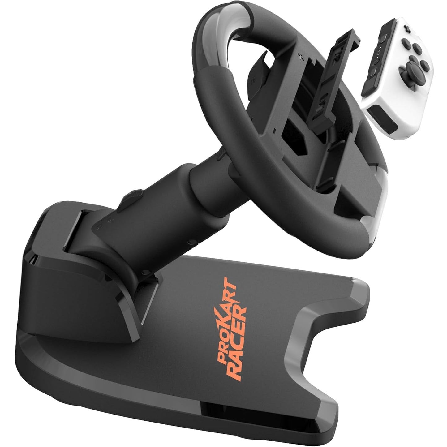 SUBSONIC - Volante da corsa Pro Kart Racer per Joy-Con Nintendo Switch e Switch 2 - Volante pieghevole con supporto e ventosa compatibile con Joycon Switch e Switch 2 - Nero