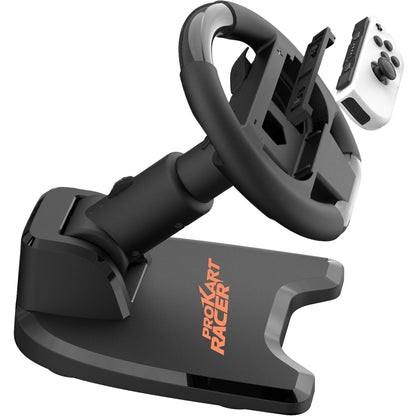 SUBSONIC - Volante da corsa Pro Kart Racer per Joy-Con Nintendo Switch e Switch 2 - Volante pieghevole con supporto e ventosa compatibile con Joycon Switch e Switch 2 - Nero