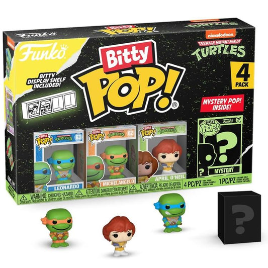 Funko Bitty Pop! Tmnt Tartarughe Ninja Turtles 4Pack Leonardo/Michelangelo/April