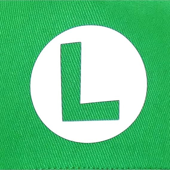 Nintendo - Super Mario (Luigi) Badge Logo Ufficiale Strapback - Berretto Cappello con Visiera Dritta Stile Basketball Basket Cap Verde