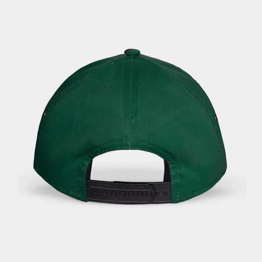 Difuzed - My Hero Academia (Katsuki Bakugo) Logo Ufficiale Strapback/Snapback - Berretto Cappello con Visiera Curva Cappellino Stile Basket/Baseball Cap Verde