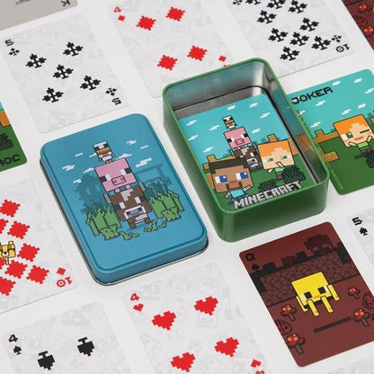 Paladone Playing Cards: Minecraft Mazzo Carte Da Gioco Francesi Poker Box Latta