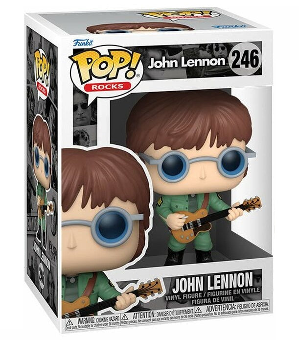 Funko Pop ! Rocks (246) Jonh Lennon Military Jacket Vinyl Figure Giacca Militare