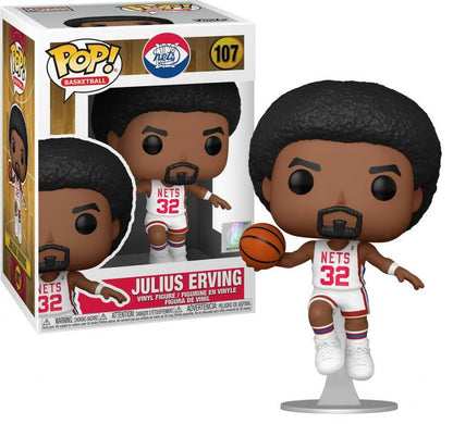 Funko Pop Nba Legends 107  Julius Erving Nets Home Vinyl Action Figure Statuetta
