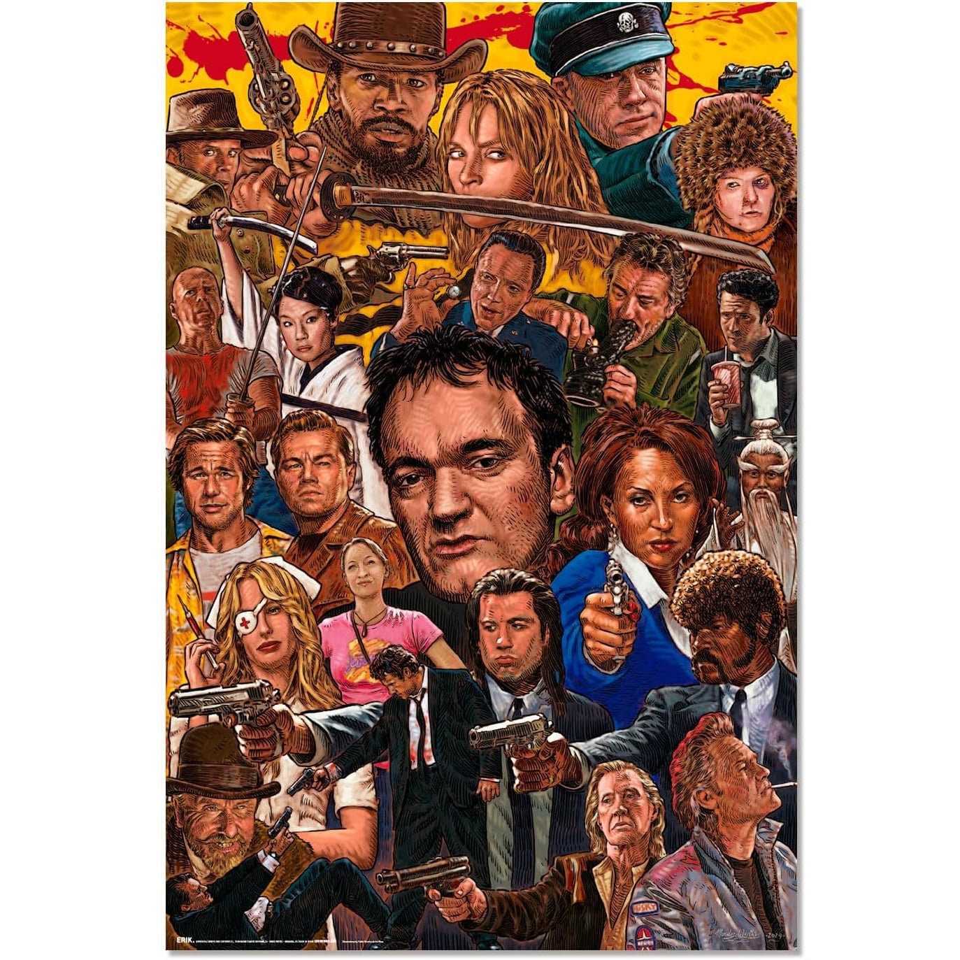 Maxi Poster Locandina (Film Pulp) Cinema Quentin Tarantino Cult TV Arte Incorniciabile Animation da Palestra Boxe Casa Ufficio Locanda Nerd 91x61 cm