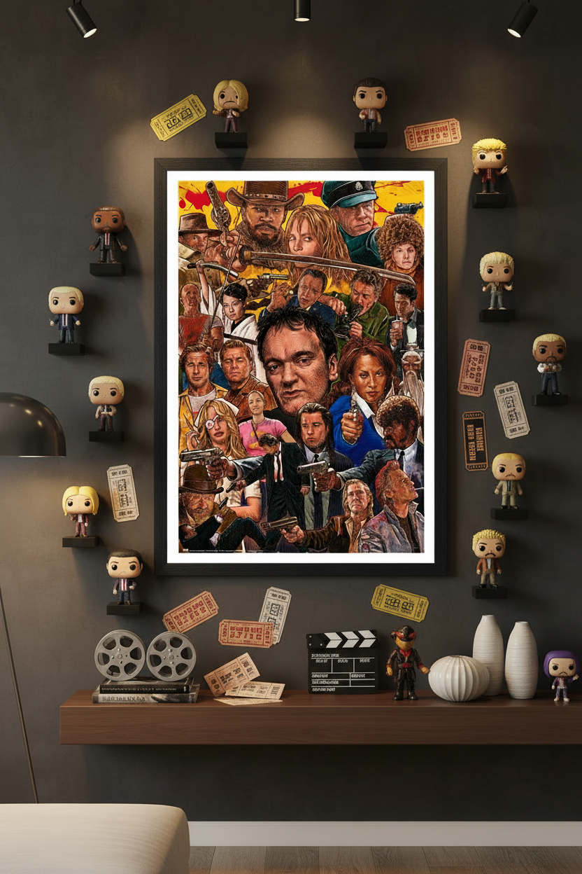 Maxi Poster Locandina (Film Pulp) Cinema Quentin Tarantino Cult TV Arte Incorniciabile Animation da Palestra Boxe Casa Ufficio Locanda Nerd 91x61 cm