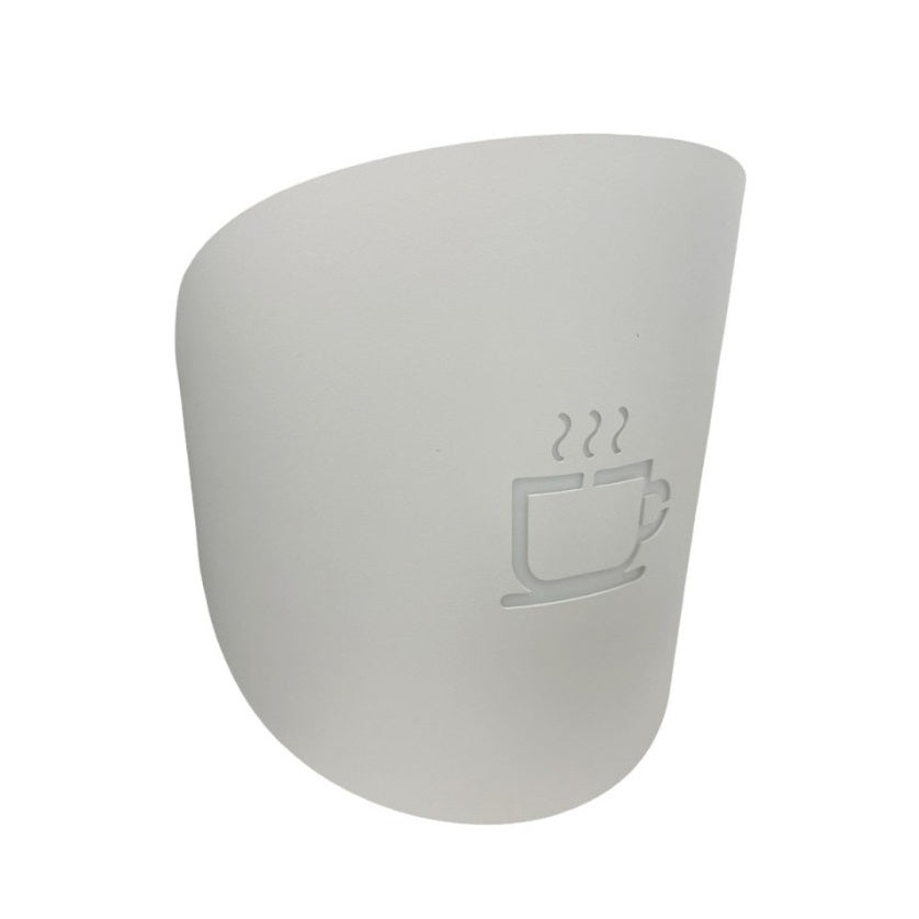 Universo - Applique da Parete Decorativo a Forma di (Tazza Caffè) - Lampada da Muro in Metallo con Attacco E27 per Arredo Casa, Cucina, Bar, Ristorante, Caffetteria, B&B - Bianco