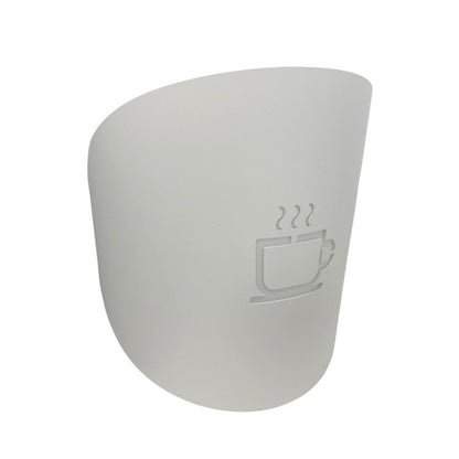 Universo - Applique da Parete Decorativo a Forma di (Tazza Caffè) - Lampada da Muro in Metallo con Attacco E27 per Arredo Casa, Cucina, Bar, Ristorante, Caffetteria, B&B - Bianco