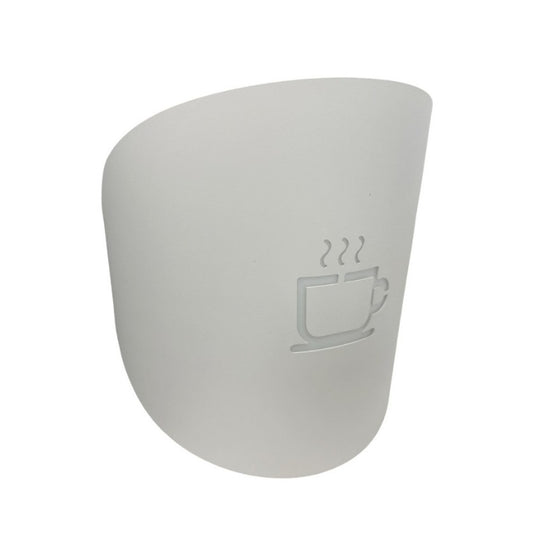 Universo - Applique da Parete Decorativo a Forma di (Tazza Caffè) - Lampada da Muro in Metallo con Attacco E27 per Arredo Casa, Cucina, Bar, Ristorante, Caffetteria, B&B - Bianco
