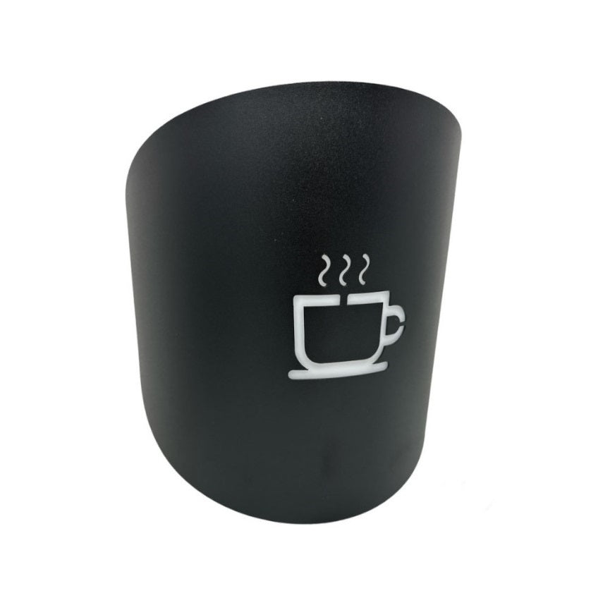 Universo - Applique da Parete Decorativo a Forma di (Tazza Caffè) - Lampada da Muro in Metallo con Attacco E27 per Arredo Casa, Cucina, Bar, Ristorante, Caffetteria, B&B - Nero