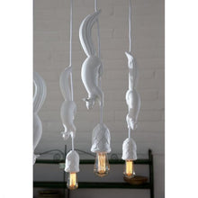 Lampadario Scoiattolo Sospeso Bianco Led E27 Portalampada Moderno Camera Salotto