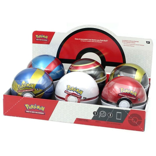 Pokemon Poké Ball Tin (Best Of 2021) Tgc Gcc Carte Ita (Sfera D23 Rossa/Bianca)