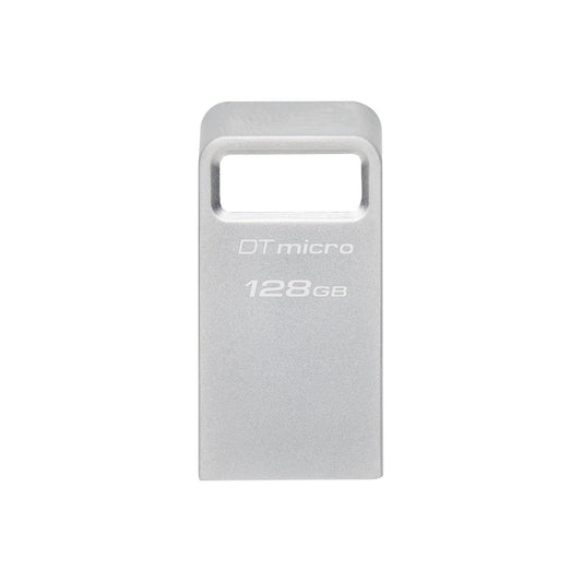 Kingston Pendrive 128GB DTMC3G2/128GB DataTravel Micro Gen.1 USB-A 3.2 Chiavetta Metallo Type-A Memoria Drive Flash PC 200MB/s(R) Silver Metal