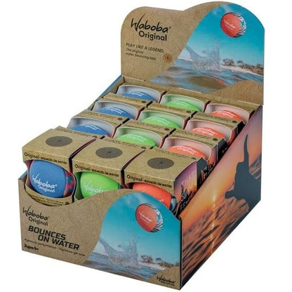 Waboba Pallina Original Skips on Water Ball (1pz) Palla che rimbalza sull’acqua, originale per saltare sull'oceano, lago e piscina – Giocattolo acquatico ad alte prestazioni per un'estate di divertimento senza fine (Astratto al neon)